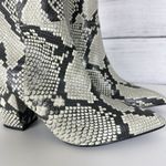Nine West Python Snakeskin Block Heel Tall Boots Womens Size 7.5 M Animal Print Photo 6