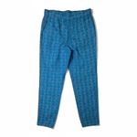 L.L.Bean  Blue Cotton Pajama Pants, Leaf Pattern, Elastic Waist w/ Drawstring, S Photo 1