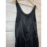 Victoria's Secret Black Satin Sleeveless Romper LARGE Photo 4