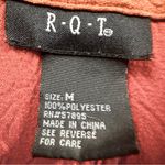 RQT Vintage Lightweight Sueded Orange Button Front V Neck Collared Jacket Medium Photo 5