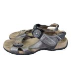 TAOS Eden 2 Pewter Metallic Leather Comfort Sandals Women's US 9 EU 40 Gray Photo 1
