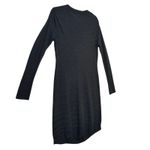 Toad & Co Charcoal Merino Wool Lightweight Knit Long Sweater Dress Size Medium Gray Photo 3