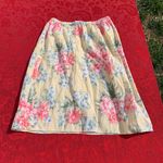 Jones New York Jones‎ New York Sport  Floral Print Skirt Easter Spring SIZE 6 Yellow Linen Photo 3