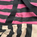 Victoria's Secret Pink Black Stripe Duffle Bag Weekend Travel Gym Bag Photo 1