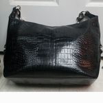 Ralph Lauren Lauren  Black Croc-Embossed Shoulder Bag Photo 3