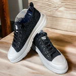 True Religion  Janis Platform Sneakers Black Glitter Accent Women’s Size 10 Photo 0