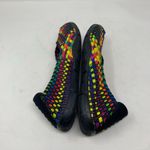 Corkys Sidewalk Size 11 Rainbow Multicolored Colorful Woven Ballet Flat Elastic Photo 4