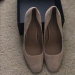 Banana Republic NWB nude suede chunky heel pump sz9.5 banana Photo 1