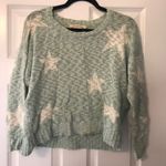 Mouth Valley Green White Star Crop Sweater Photo 0