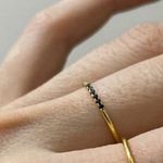 Boutique Dainty Black Onyx Yellow Gold Ring |‎ Gold S925 Photo 0