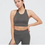 Uniqlo Wireless Bra Active Racer Back LARGE EUC/NC GRAY #0382-DS Photo 0