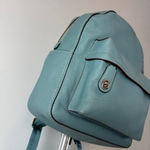 Coach 14468 Campus Leather Backpack Teal Authenticated Photo 9