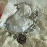 Ancient Allure Metal Medallion Necklace Silver Photo 3