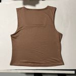 Brown Fitted Tank Top with Square Neckline Size undefined Photo 1