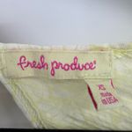 Fresh Produce  Yellow Leaf Print Open Back Slub Tank Top Women's XS Made in USA Photo 3