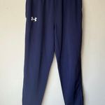 Under Armour Navy Blue Joggers with Zippers on Ankle Size Small Photo 12