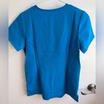 Mandala NEW WITH TAGS 6‎ Pocket Scrub Top XS nurse workwear hospital uniform Blue Photo 2