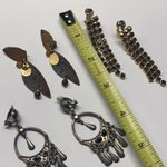 Lot Of 3 Vintage Costume Earrings Clip On Clip Photo 5