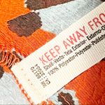 Free People Intimately  XS Orange Grey Leopard Spot Button Front Thin Top Photo 2