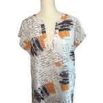 SheIn V Neck Short Sleeve Top Brown Orange Size Large Photo 0