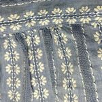 Vince Camuto Breezy Casual Cotton Top. Mandarin collar, V neck, high-low hem. Photo 7