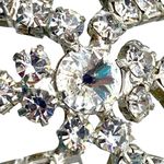 Rhinestone Heart Star Hair Bun Cover Silver Tone Wedding Dance Gymnastics Photo 1