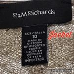 R & M Richards Gold Lace Formal Dress Jacket 2 Piece Set NWT Photo 3