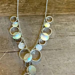 None Vintage Mother of Pearl Silver Necklace Photo 0