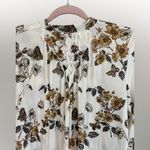 ZARA Free People Butterfly Nature Print Smocked Tie Front Blouse Size XS Photo 1