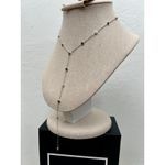 Sweet‎ Round Stainless Steel Titanium Steel Tassel Inlay Zircon Necklace 1 Piece Black Photo 1