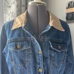 Gap Studio Ease Women’s Cropped Denim Jean Jacket Tan Collar Photo 1