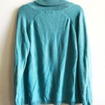 Coldwater Creek Sweater Teal Blue Shawl Collar Cableknit Sz L (14) GUC Photo 8