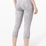 Lululemon wunder under high rise crop leggings Sz 6 jacquard moonphase silver Photo 2