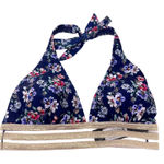 Nicole Miller New York size Small new with tags bikini‎ top bathing suit swim Blue Photo 0