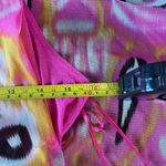 INC International Concepts Vibrant Pink yellow one long sleeve mini dress Size M Photo 4