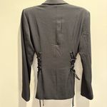 superdown  Black Blazer with Lace-Up Sides Photo 2