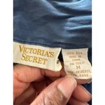 Victoria's Secret Vintage  Silk Button Down Shirt Top Blouse Womens Size M Blue Photo 2