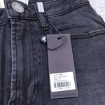 One Teaspoon  2020 Black Swan Denim Mini Skirt Size 25 NWT Raw Cutoff Hem Stretch Photo 4