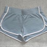 Love, Fire Women’s Boutique Love Fire Light Blue And White Stretch Dolphin Shorts Sz Sm Photo 0