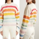 Acne Studios Kelecta Striped Watercolor Knit Wool Sweater Multicolor Sz M Photo 6