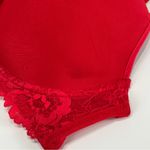 VADALALA Elegant Red Lace Bra Lace Detail Underwire Padded Bra Size 42 D Photo 9