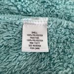 Croft & Barrow Iced Turquoise Blue Fuzzy Fleece Button Up Vest M Photo 10