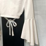 SheIn Flare long sleeve white crop top Good Condition Photo 3