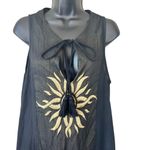 MYSTERY Executive design embroidered Black and Gold Sunburst Kaftan Dress Size L Photo 1