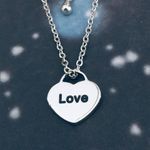 Love Locket Necklace Silver Photo 3