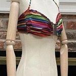 BECCA by Rebecca virtue  colorful striped bikini top / L / Excellent condition Photo 7