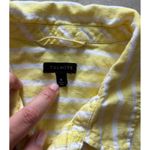 Talbots Top Womens XL Yellow White Stripe Linen Beachy Boho Coastal Lightweight Photo 4