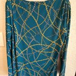 I.N.C Blue Chain Print Women's Top Size XL Photo 5