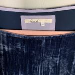 Anthropologie | Floreat Crinkled Velvet Navy Mini Dress XS Photo 4