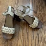 Madden Girl Braided Platform Cabby Sandal Wooden Wedge Faux Leather Size 8M Photo 0